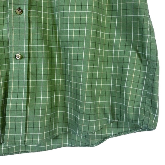 LL Bean Plaid Wrinkle Resistant Traditional Fit Short Sleeve Button Down Shirt L - Picture 6 of 14